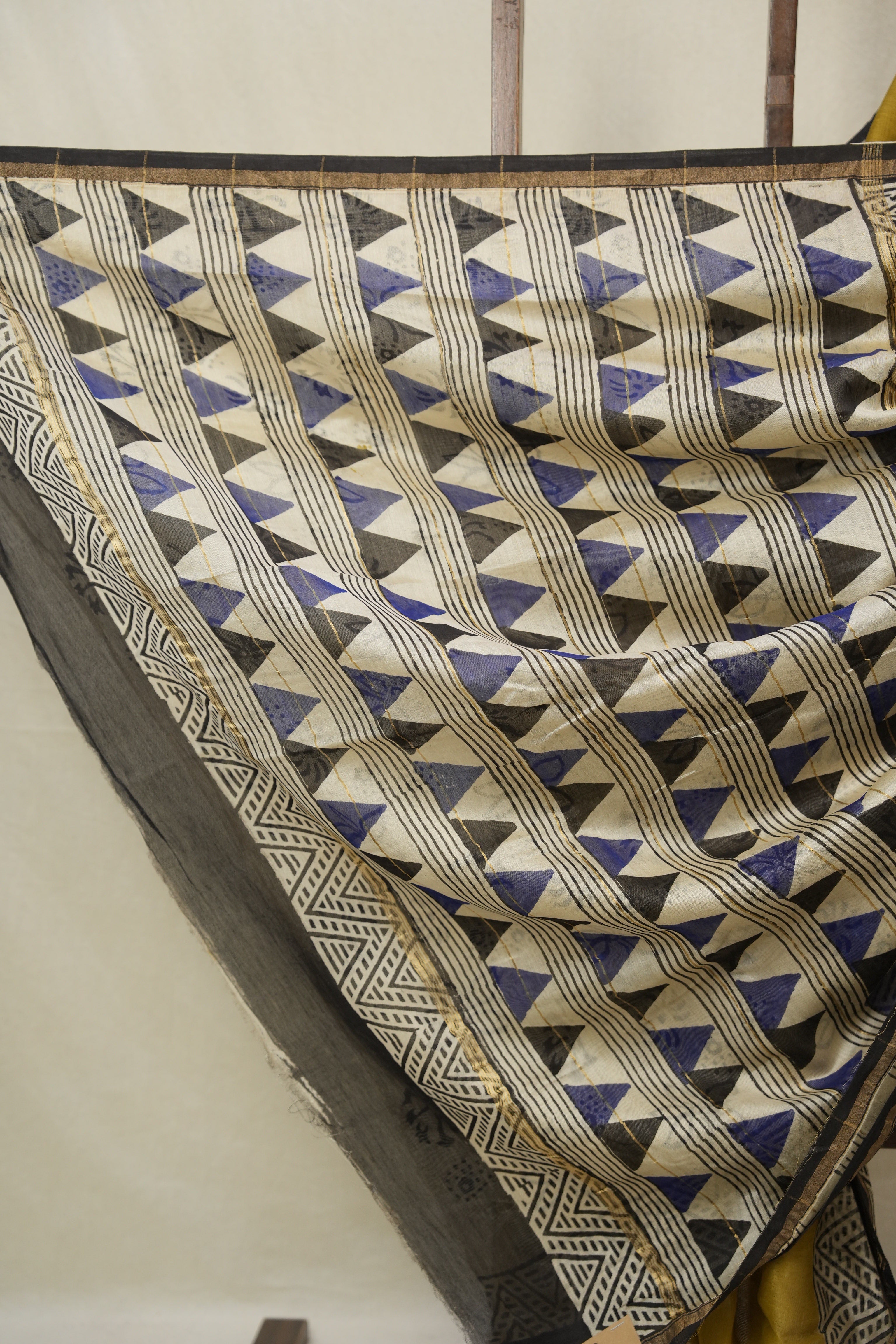Olive Green HBP Cotton Silk Saree With Chanderi Border - SROGCSS1542