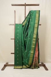 Green Silk Paithani Saree - SRGSPS696