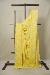 Lemon Yellow Cotton Jamdani Saree - SRLYCJS149