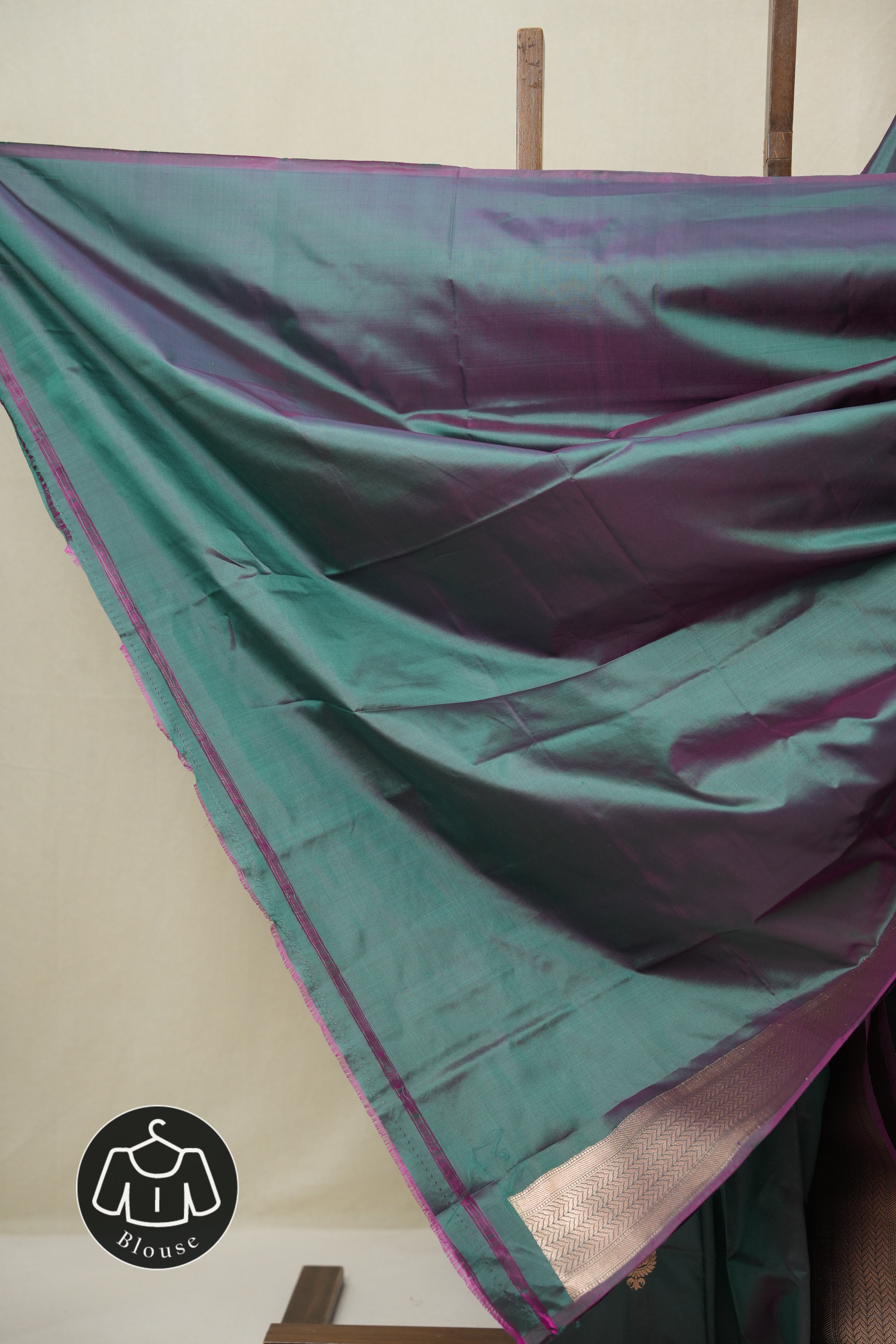 Two Tone Teal Green Banarasi Silk Saree - SRTTTGBSS883