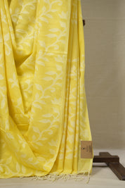Lemon Yellow Cotton Jamdani Saree - SRLYCJS149