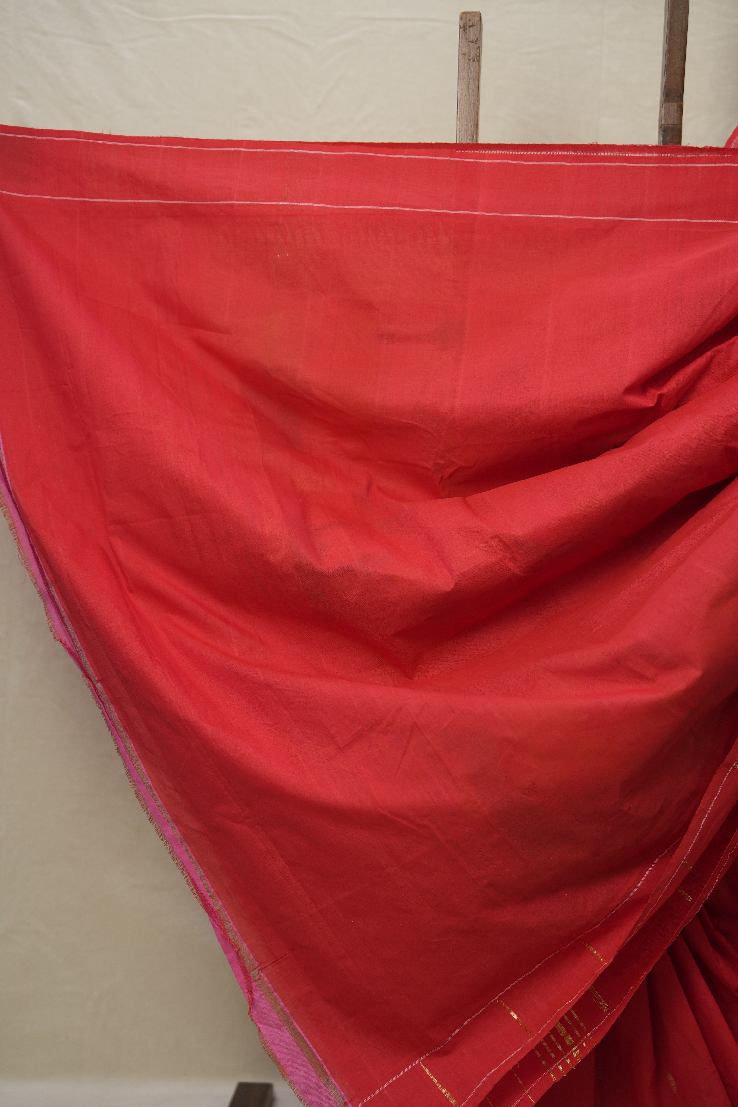 Red Cotton Paithani Saree - SRRCPS680