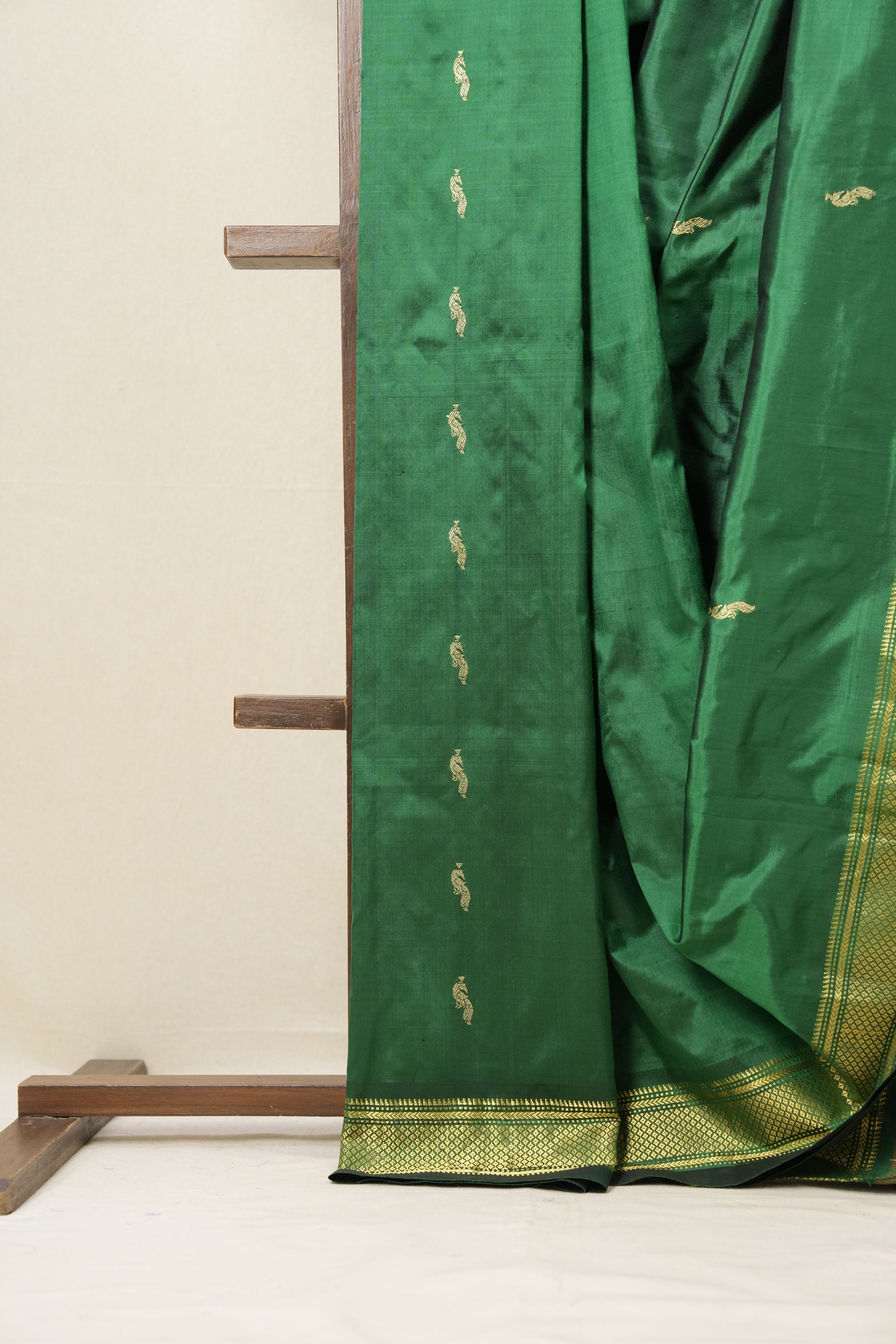 Green Silk Paithani Saree - SRGSPS696