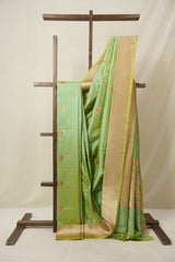 Pista Green Banarasi Silk Saree - SRPGBSS884