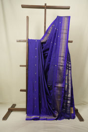 Navy Blue Silk Paithani Saree - SRNBSPS826