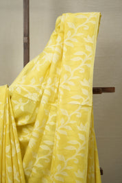 Lemon Yellow Cotton Jamdani Saree - SRLYCJS149