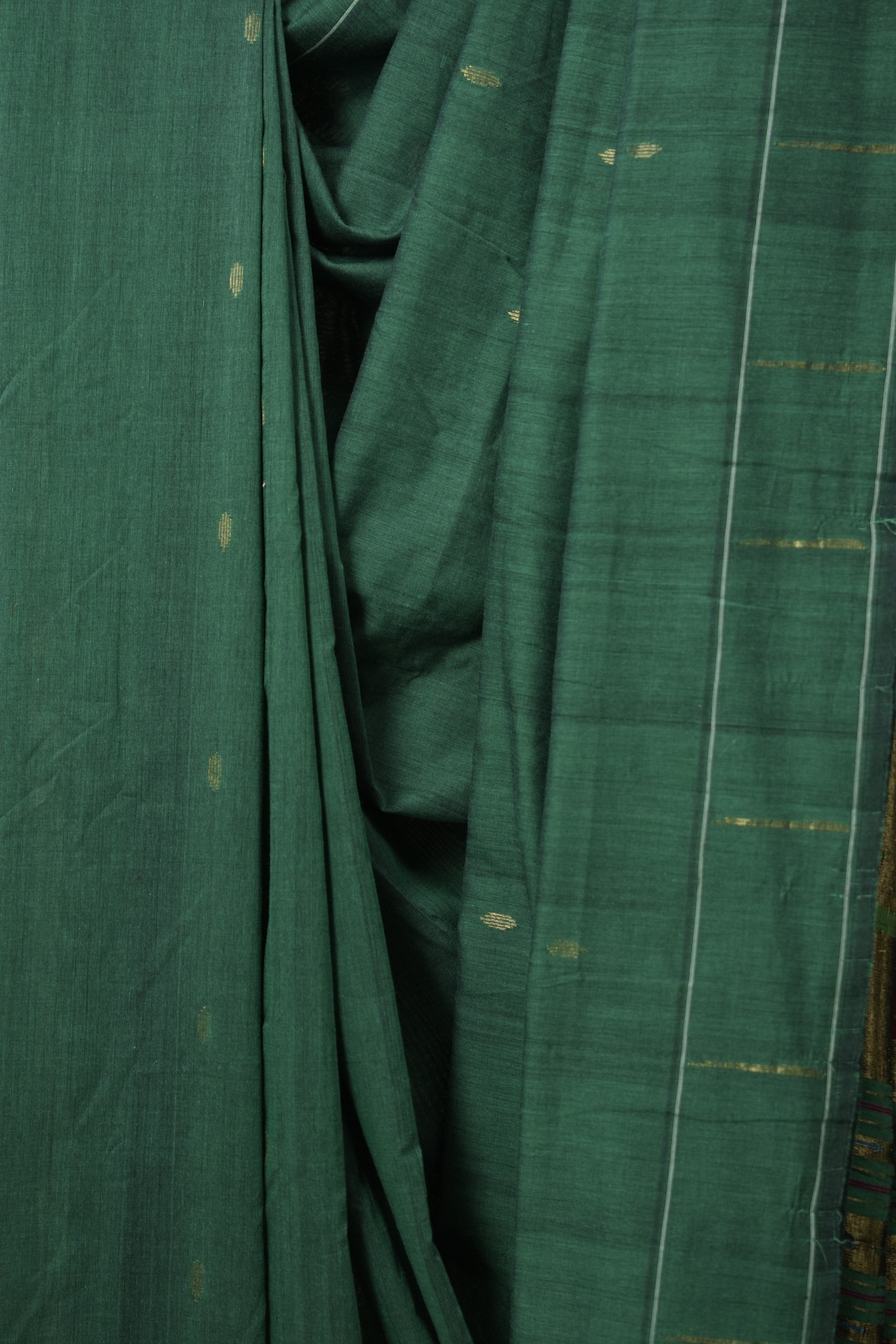 Green Cotton Paithani Saree - SRGCPS677