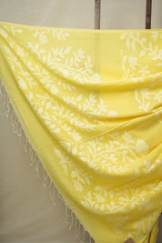Lemon Yellow Cotton Jamdani Saree - SRLYCJS149