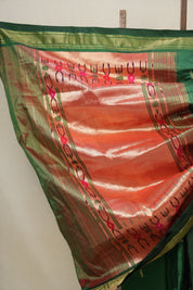 Green Silk Paithani Saree - SRGSPS696