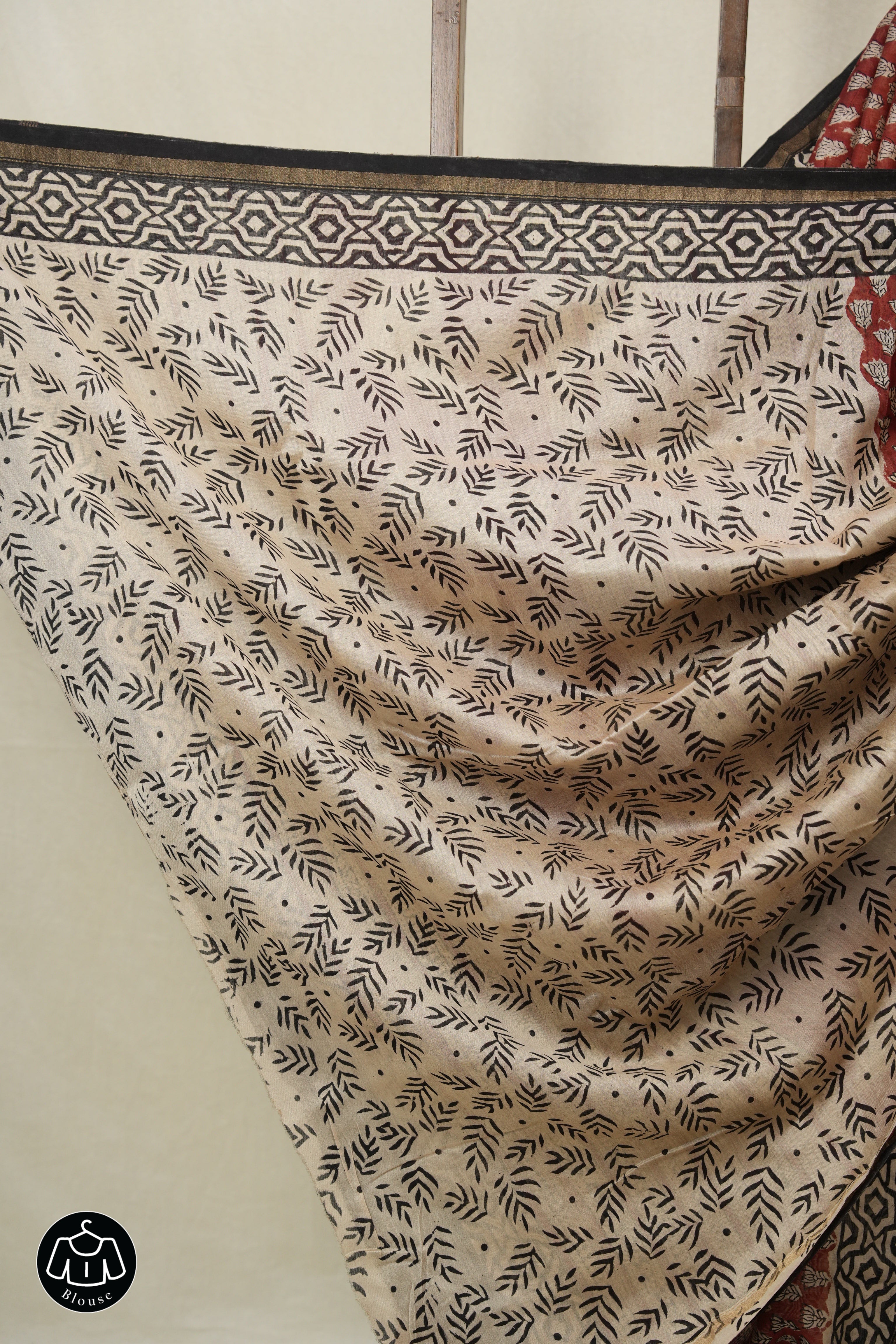 Maroon HBP Cotton Silk Saree With Chanderi Border - SRMCSS1541