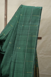 Green Cotton Paithani Saree - SRGCPS677