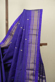 Navy Blue Silk Paithani Saree - SRNBSPS826