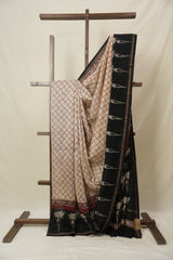 Cream HBP Cotton Silk Saree With Chanderi Border - SRCCSS1540