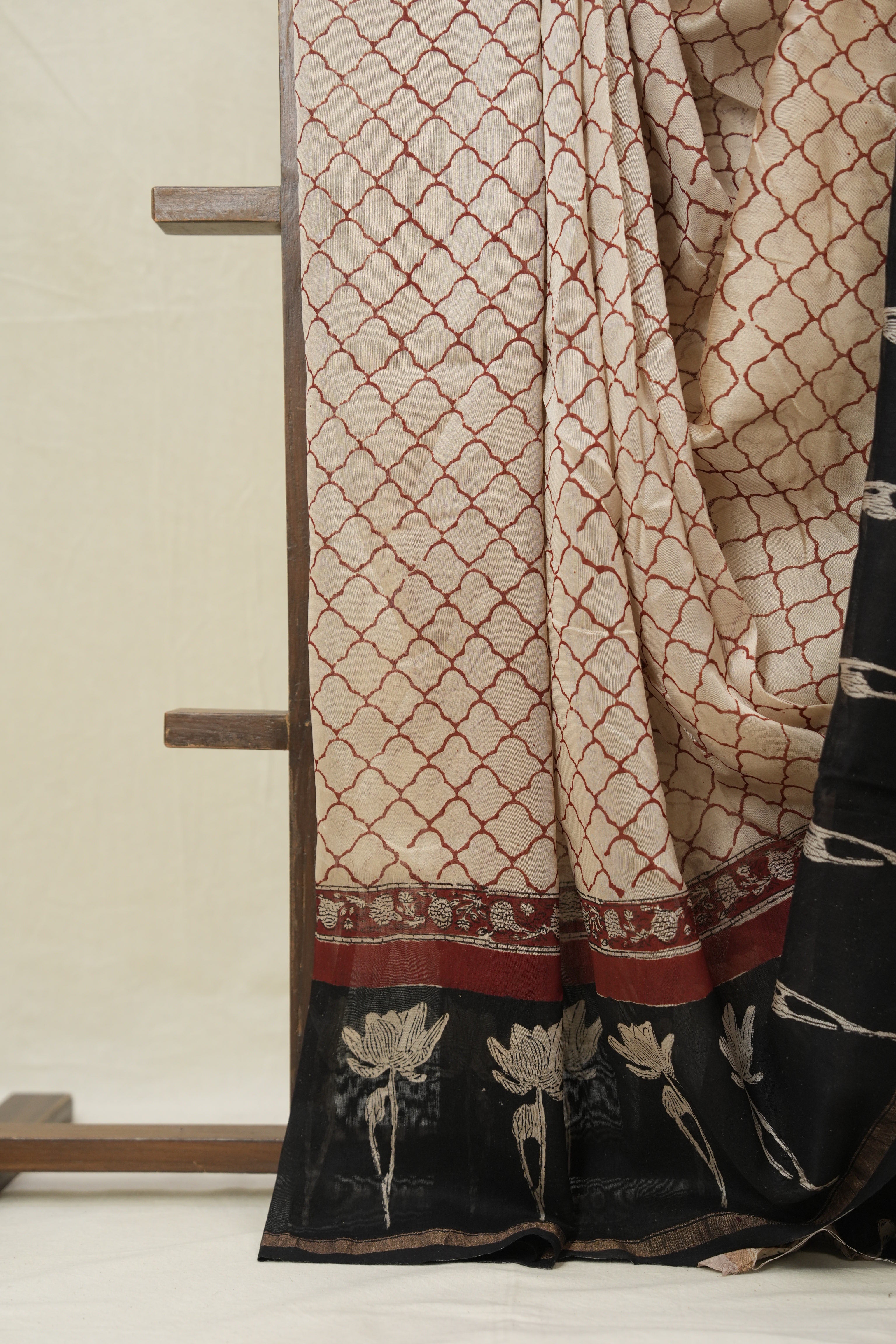 Cream HBP Cotton Silk Saree With Chanderi Border - SRCCSS1540