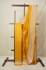 Mustard Yellow Banarasi Silk Saree - SRMYBSS886