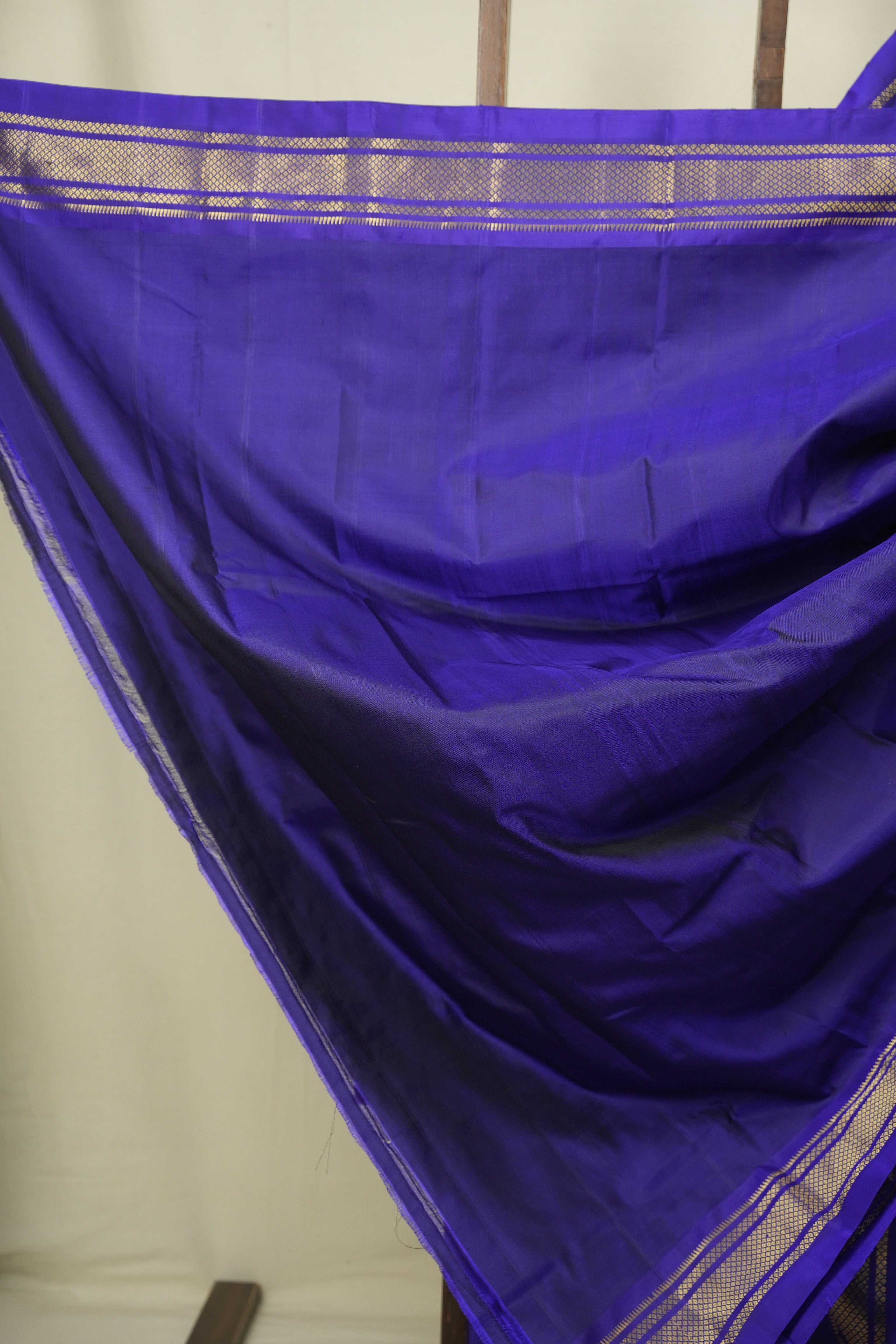 Navy Blue Silk Paithani Saree - SRNBSPS826