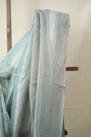 Aqua Silver Copper Tissue Tussar Silk Saree - SRASCTTSS577