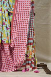 Powder Blue HBP Signature Cotton Saree - SRPBSCS005