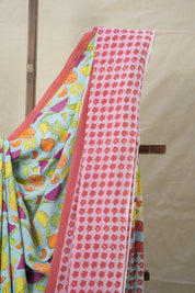 Powder Blue HBP Signature Cotton Saree - SRPBSCS005