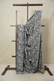 Dark Grey Cotton Jamdani Saree - SRDGCJS146