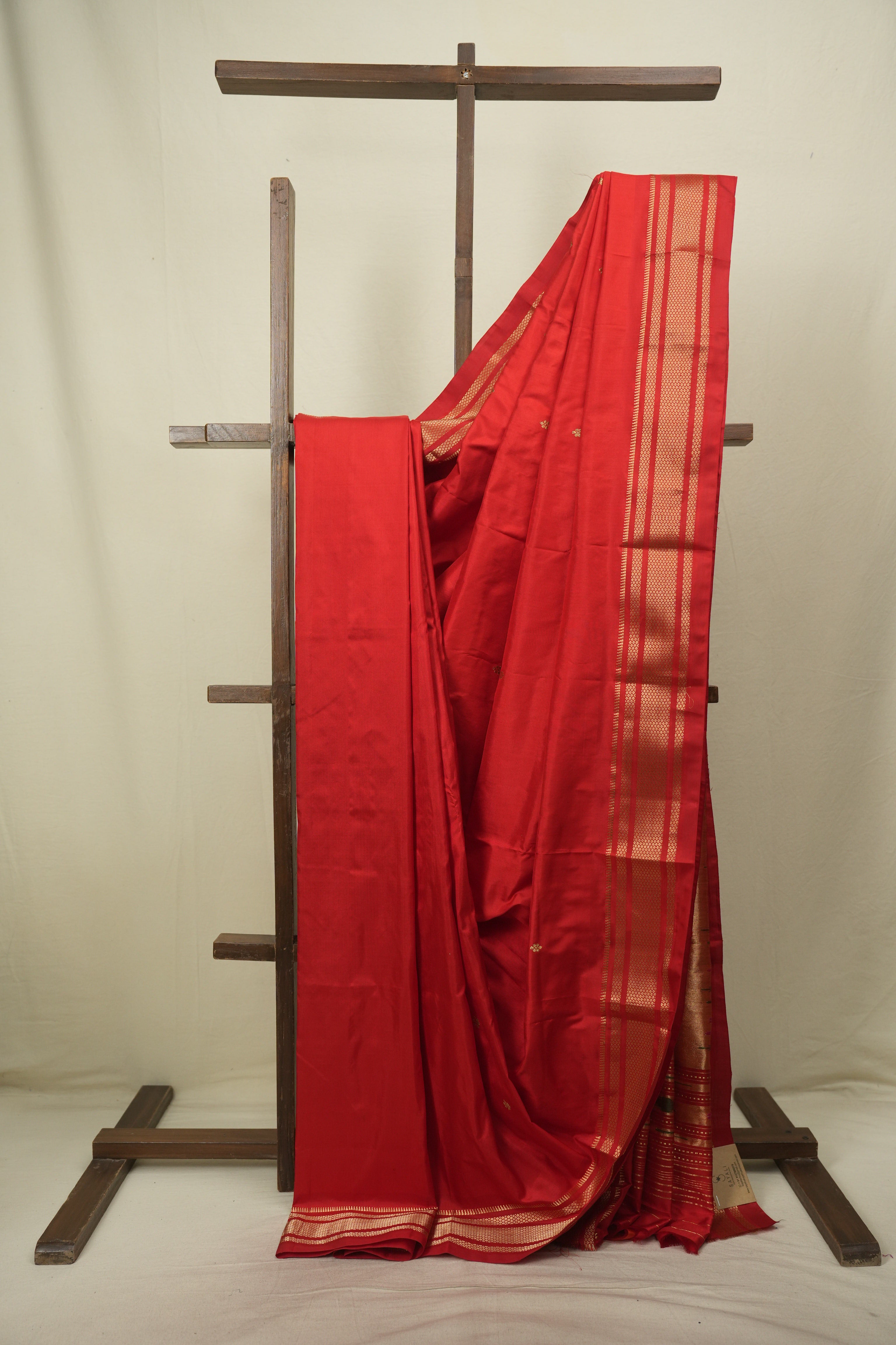 Red Silk Paithani Saree - SRRSPS823