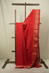 Red Silk Paithani Saree - SRRSPS823