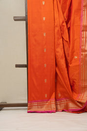Orange Silk Paithani Saree - SROSPS694