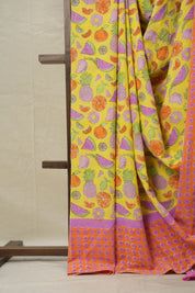 Yellow HBP Signature Cotton Saree - SRYSCS001