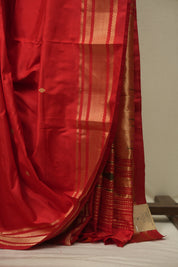 Red Silk Paithani Saree - SRRSPS823