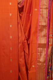 Orange Silk Paithani Saree - SROSPS694