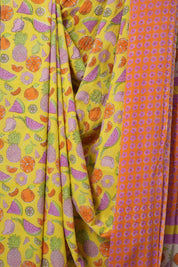 Yellow HBP Signature Cotton Saree - SRYSCS001