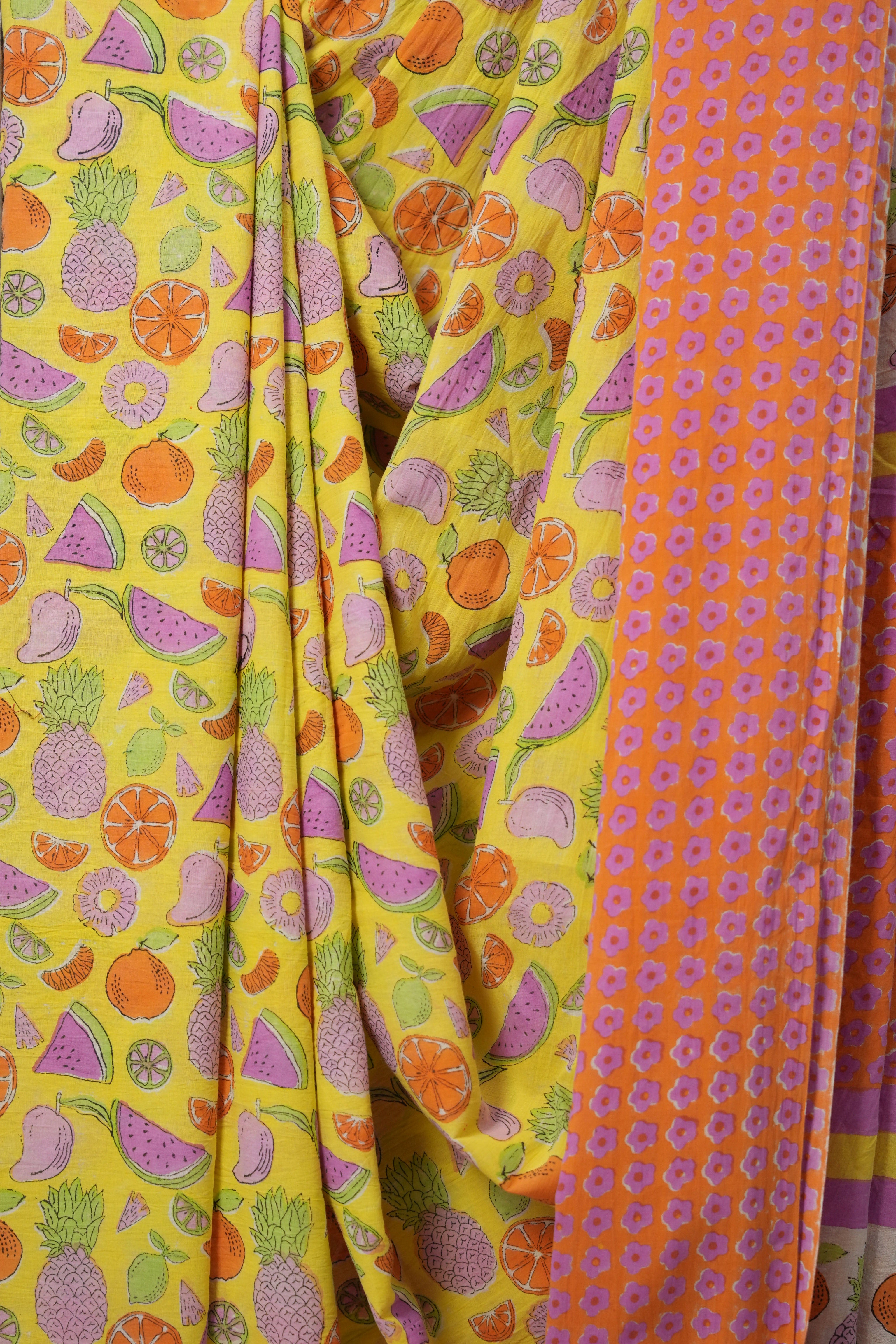 Yellow HBP Signature Cotton Saree - SRYSCS001