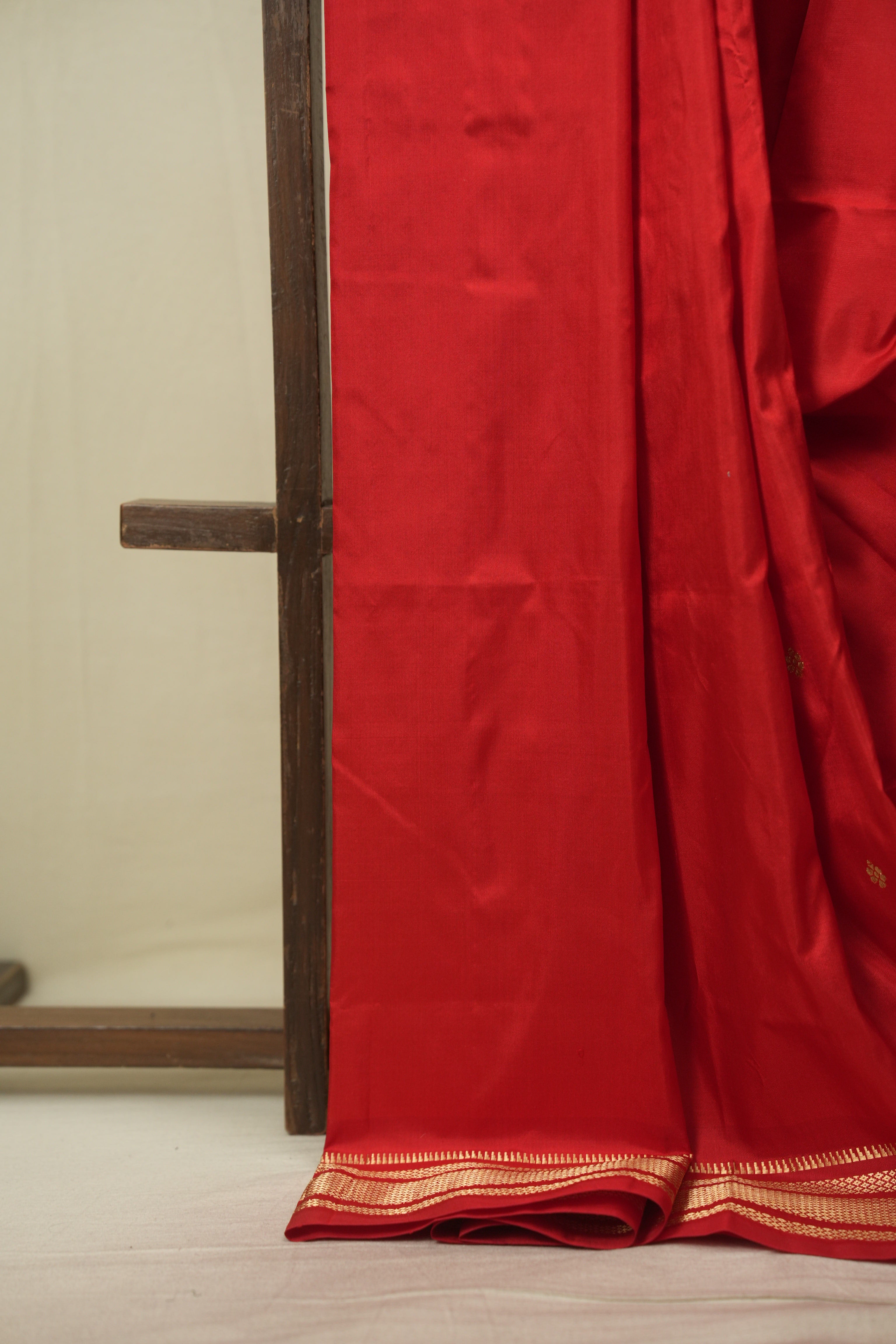 Red Silk Paithani Saree - SRRSPS823