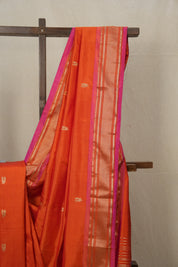 Orange Silk Paithani Saree - SROSPS694