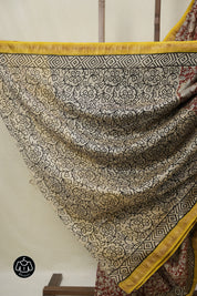 Maroon HBP Cotton Silk Saree With Maheshwari Border - SRMCSS1571