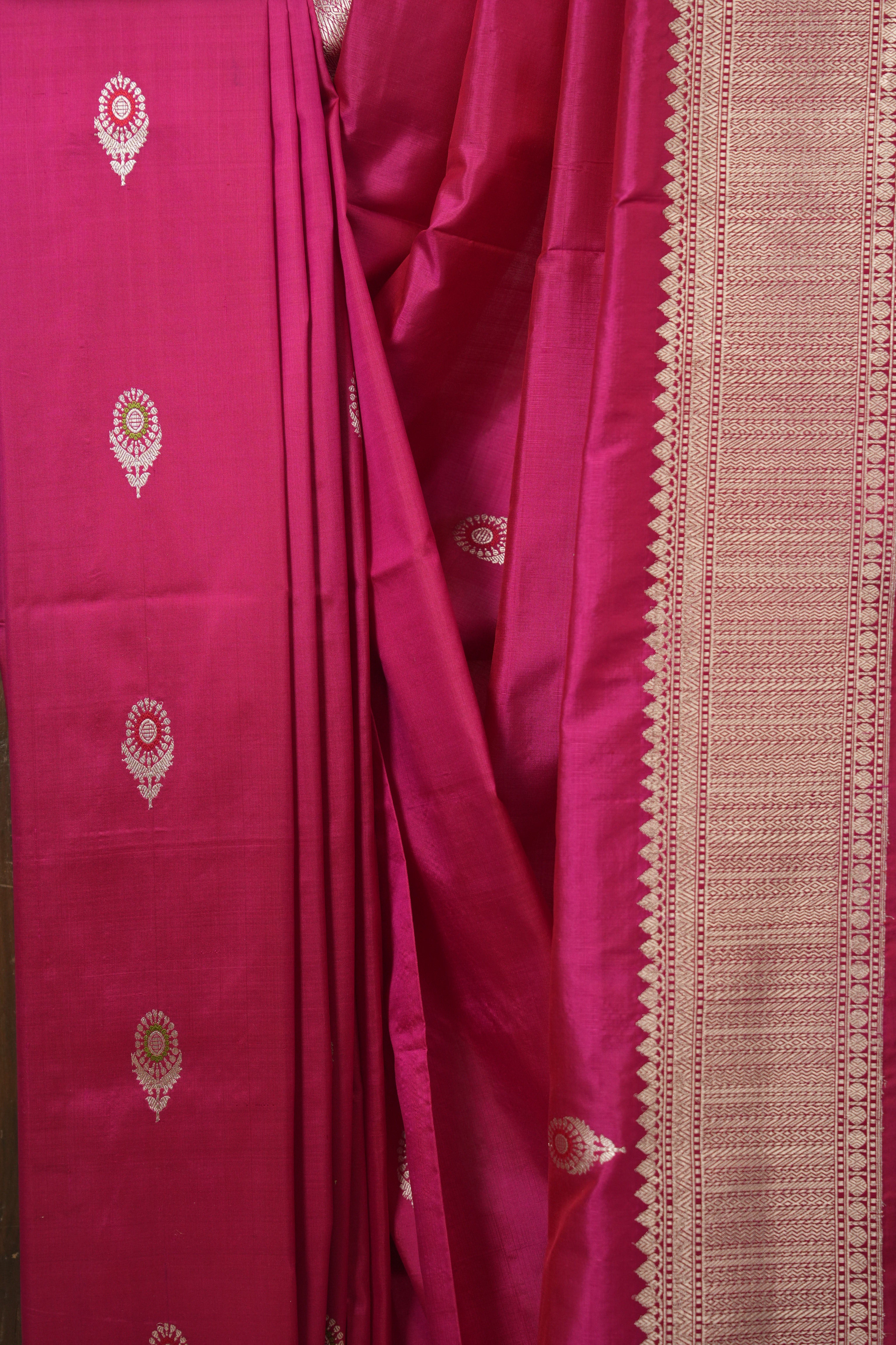 Rani Pink Banarasi Silk Saree - SRRPBSS885