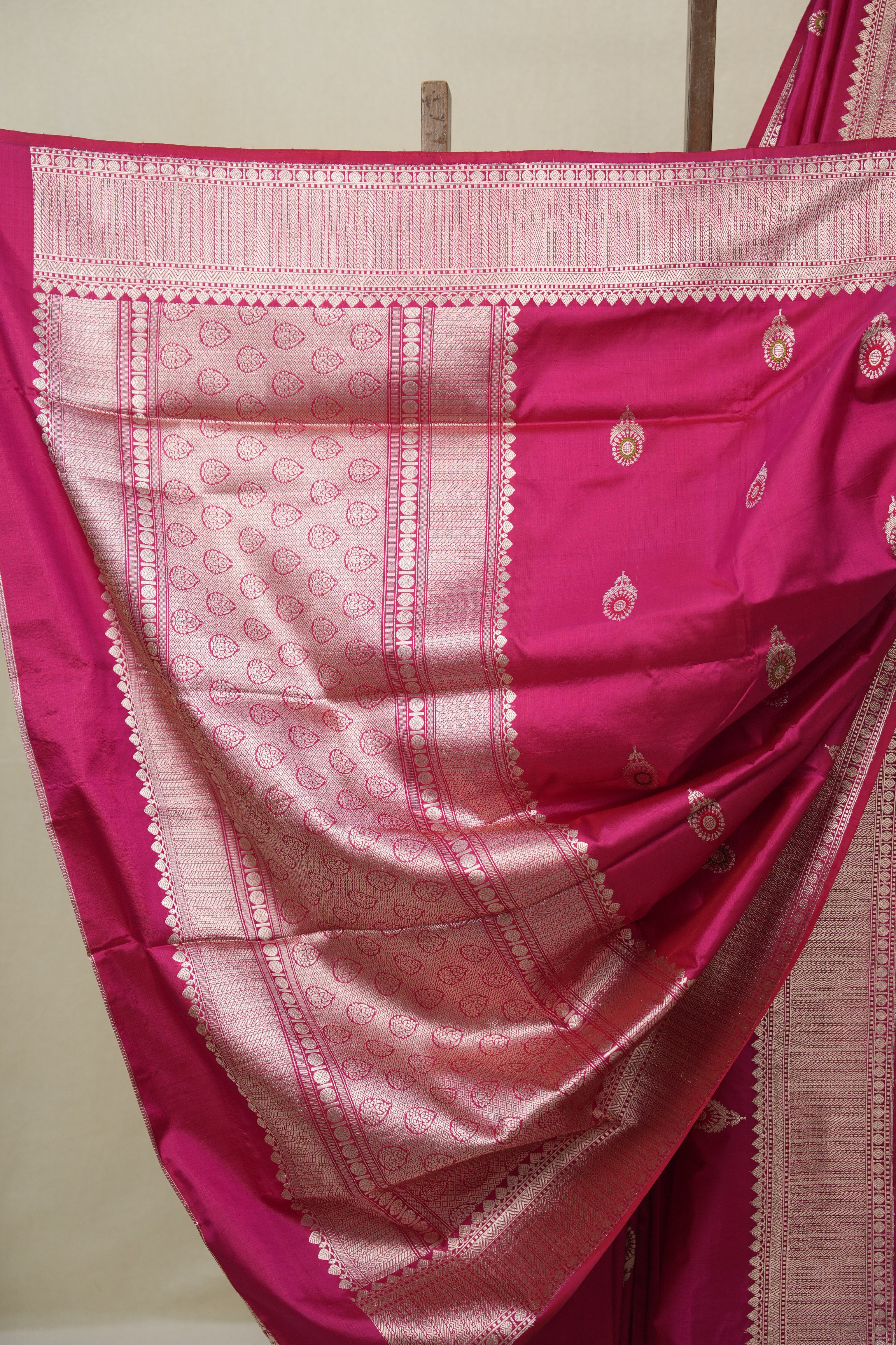 Rani Pink Banarasi Silk Saree - SRRPBSS885