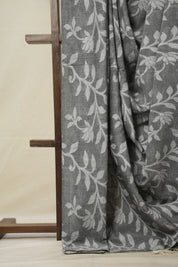 Grey Cotton Jamdani Saree - SRGCJS141