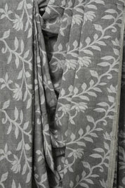 Grey Cotton Jamdani Saree - SRGCJS141