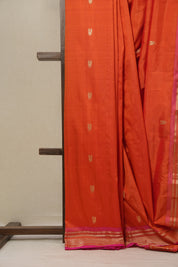 Orange Silk Paithani Saree - SROSPS698