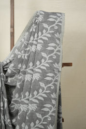 Grey Cotton Jamdani Saree - SRGCJS141