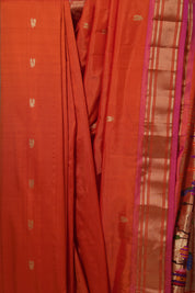 Orange Silk Paithani Saree - SROSPS698