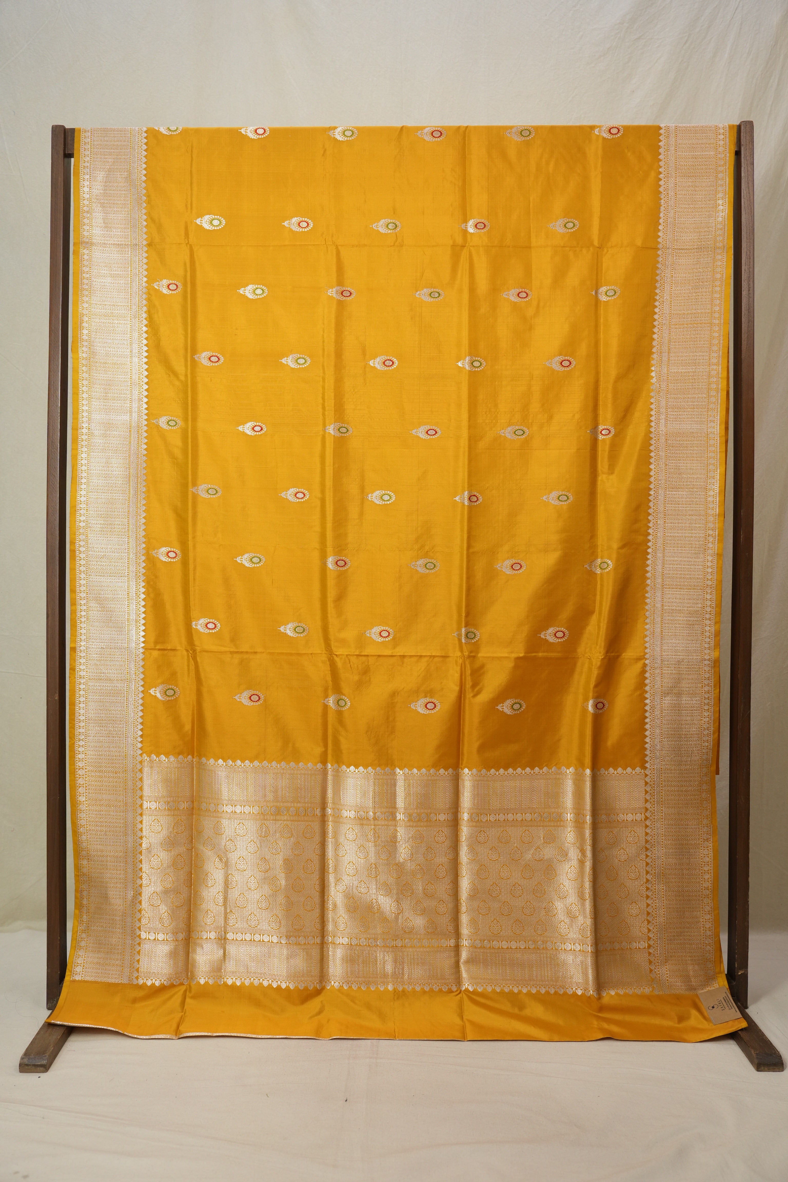 Mustard Yellow Banarasi Silk Saree - SRMYBSS886