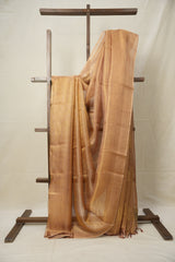 Golden Pink Tissue Tussar Silk Saree - SRGPTTSS586