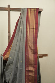 Grey Silk Paithani Seree - SRGSPS824