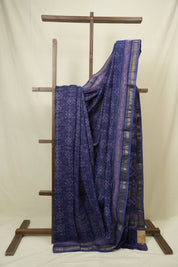 Violet HBP Cotton Silk Saree With Maheshwari Border - SRVCSS1686