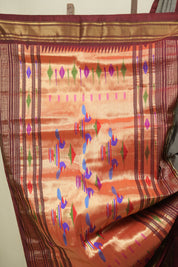 Grey Silk Paithani Seree - SRGSPS824