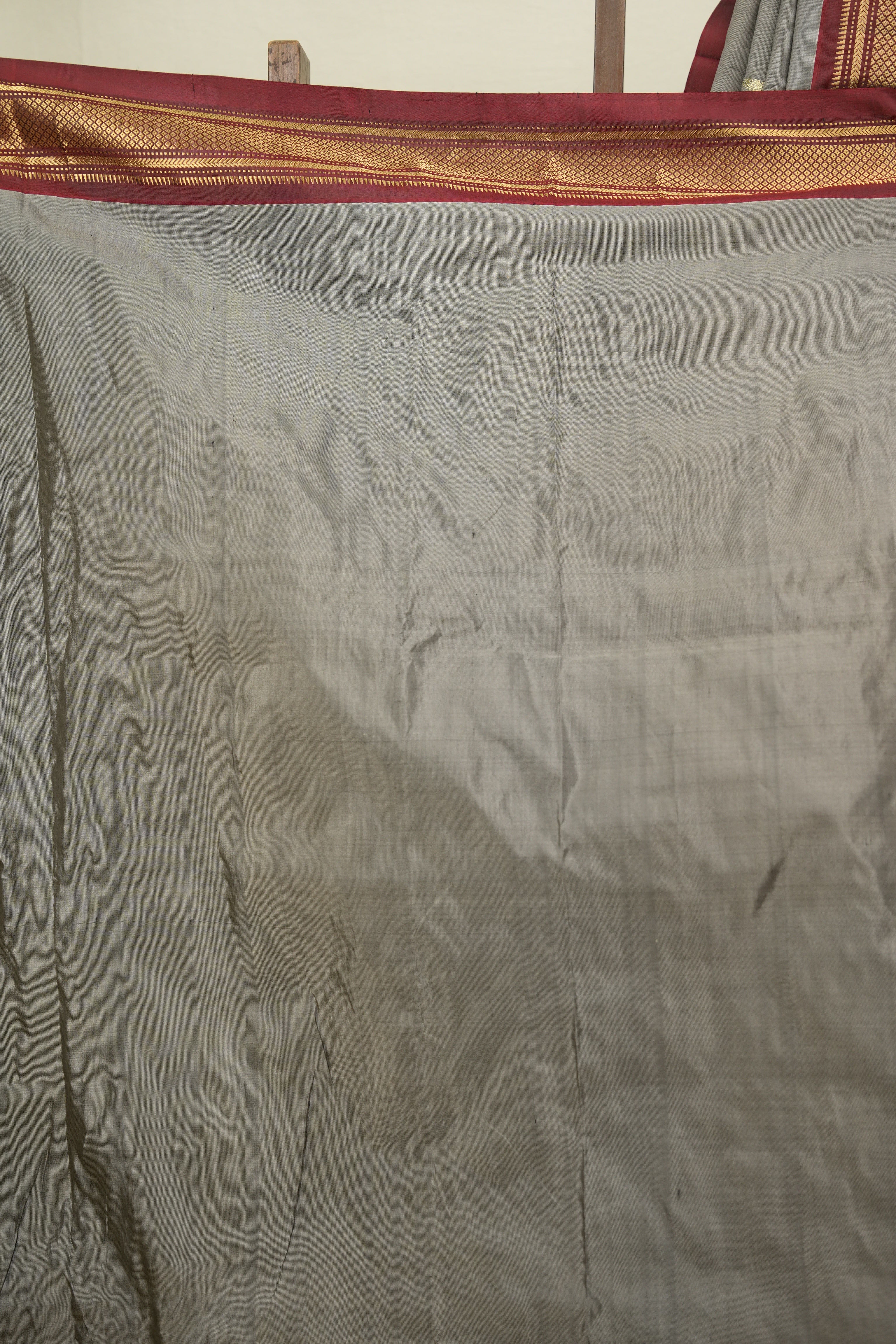 Grey Silk Paithani Seree - SRGSPS824