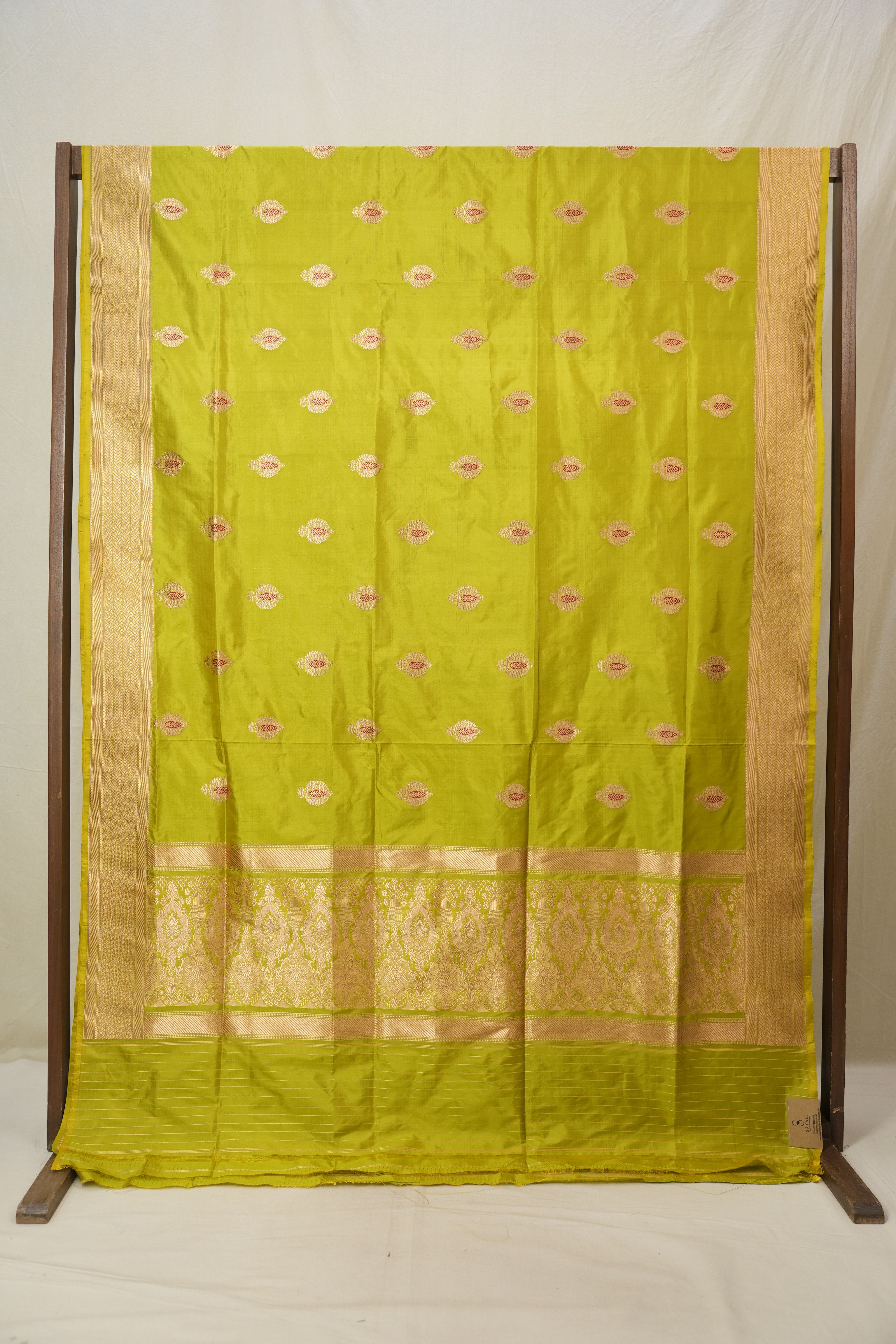 Lime Green Banarasi Silk Saree - SRLGBSS881