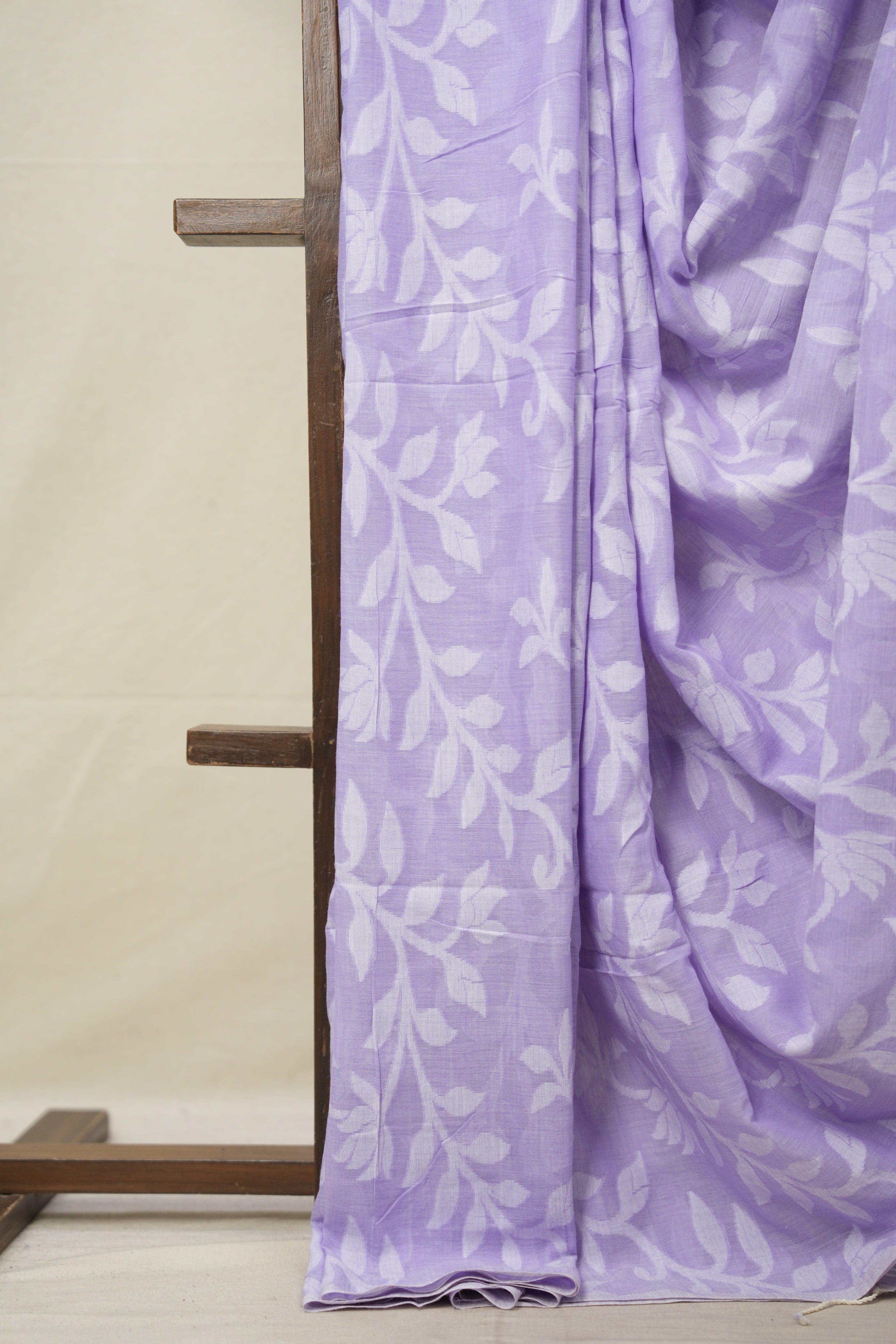 Lilac Cotton Jamdani Saree - SRLCJS156